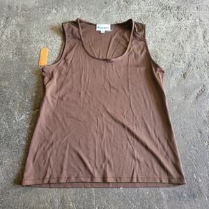 New Vintage 70s John Meyer Nordstrom Tank Size L Brown Sleeveless Shirt Outdoor